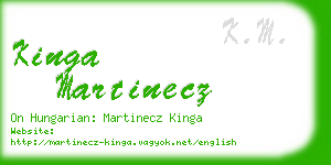 kinga martinecz business card